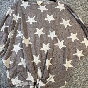 Fantastic Fawn Women’s Oversized Size L Starry Gray Long Sleeve Top